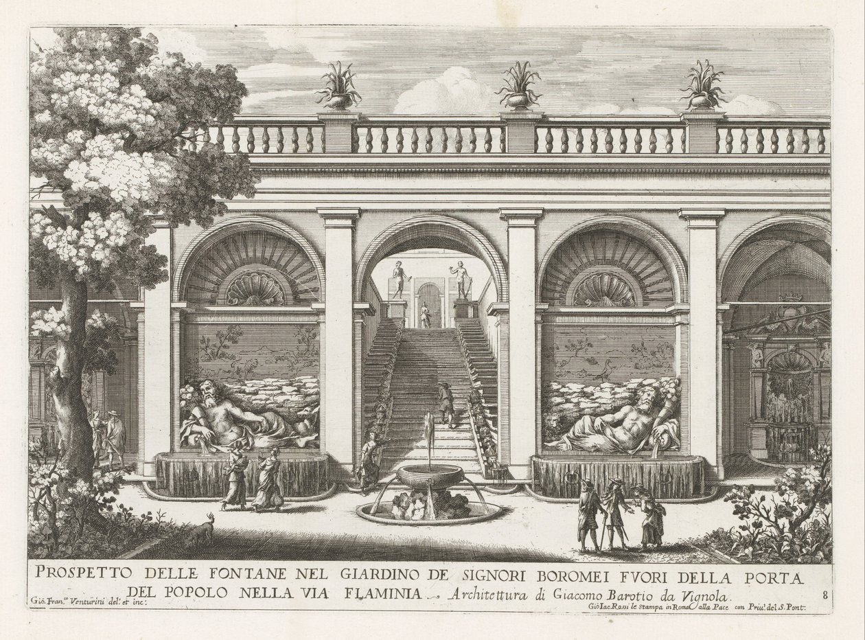 Garden of a Palace in Rome by Giovanni Francesco Venturini
