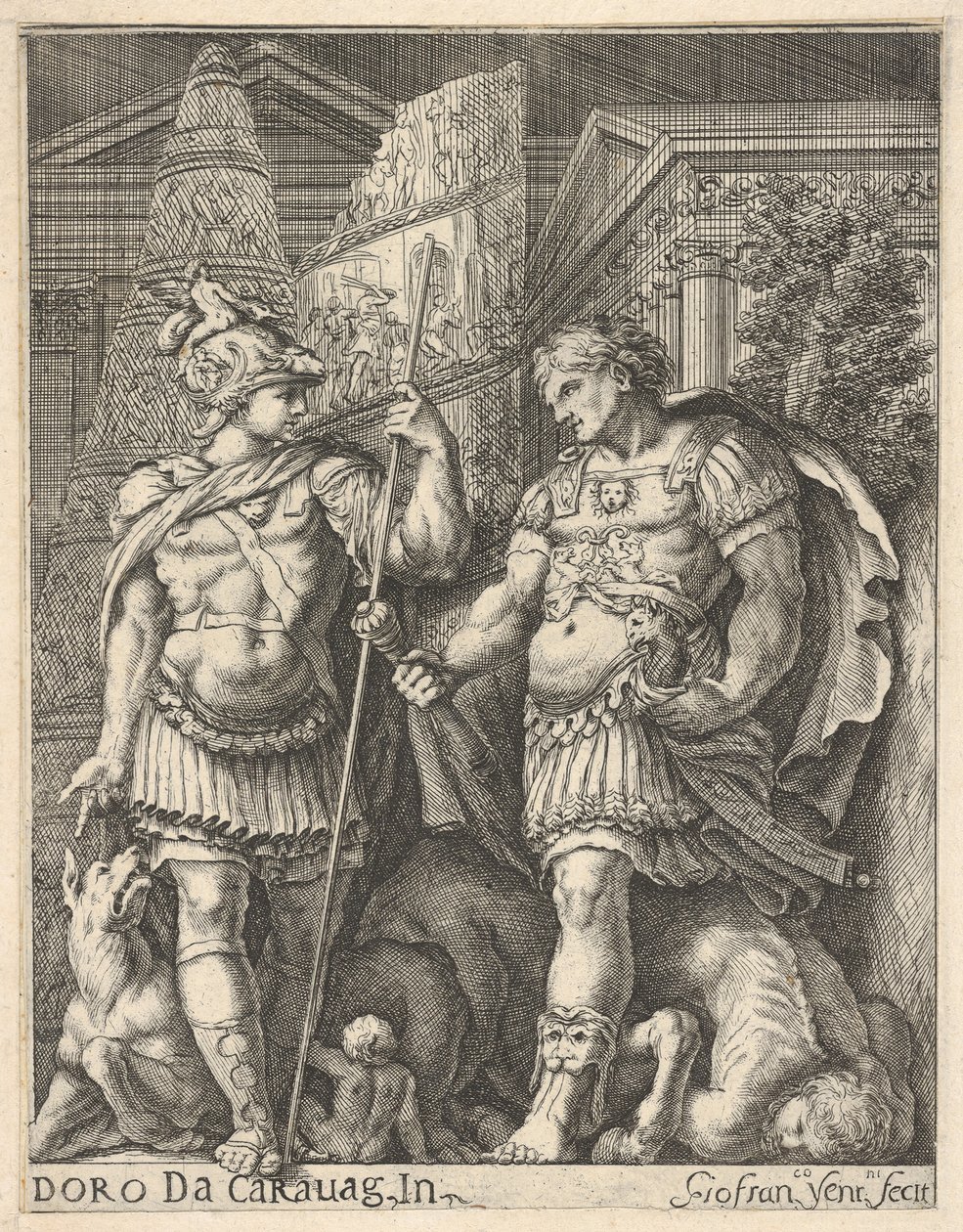 Two Roman Soldiers, 17th century by Giovanni Francesco Venturini