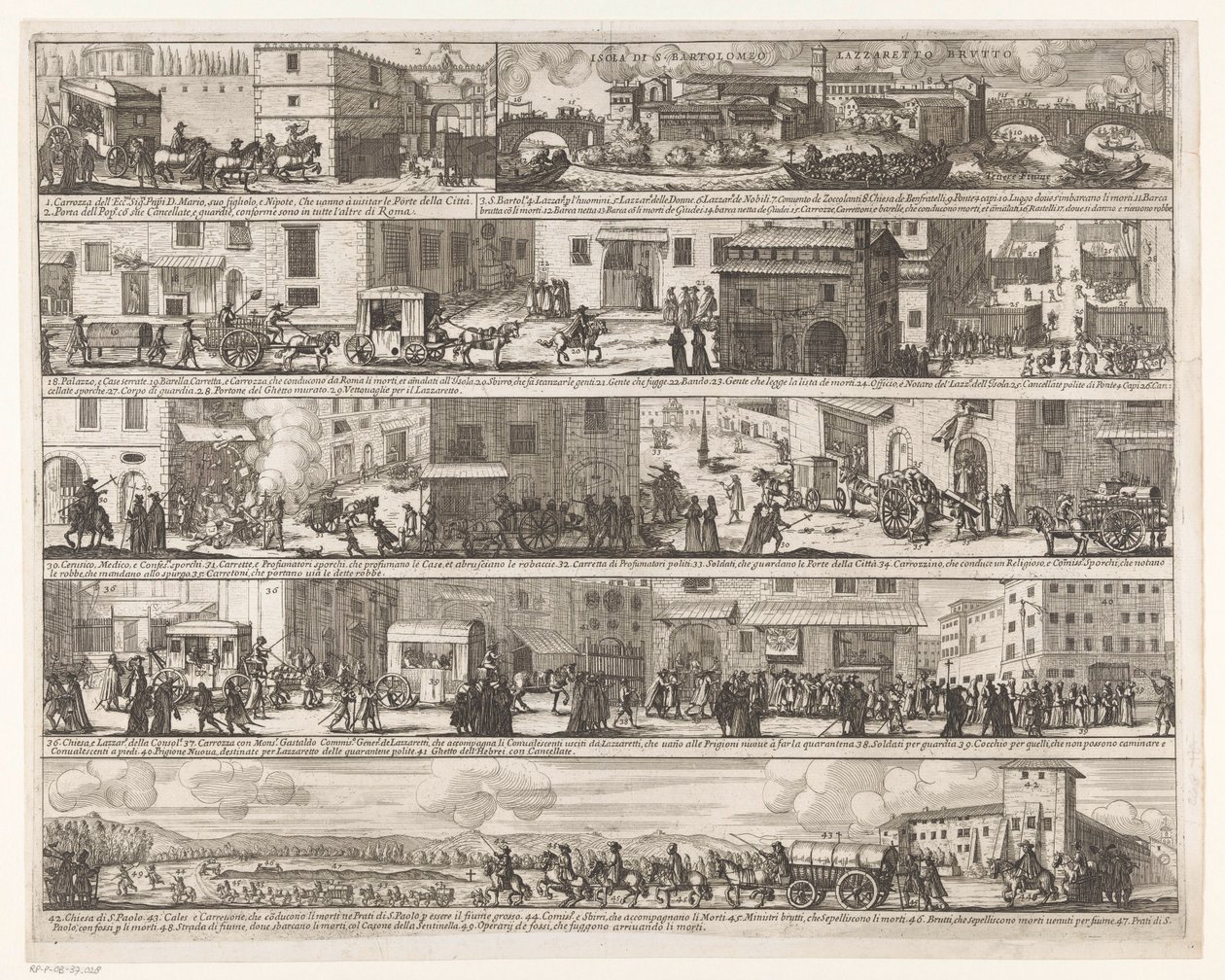Mario Chigi Arrives in Rome During the Plague by Giovanni Giacomo de