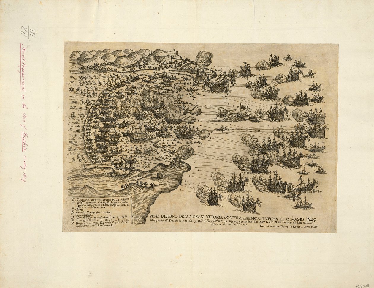 True Design of the Great Victory Against the Turkish Fleet, May 15, 1649 by Giovanni Giacomo De Rossi