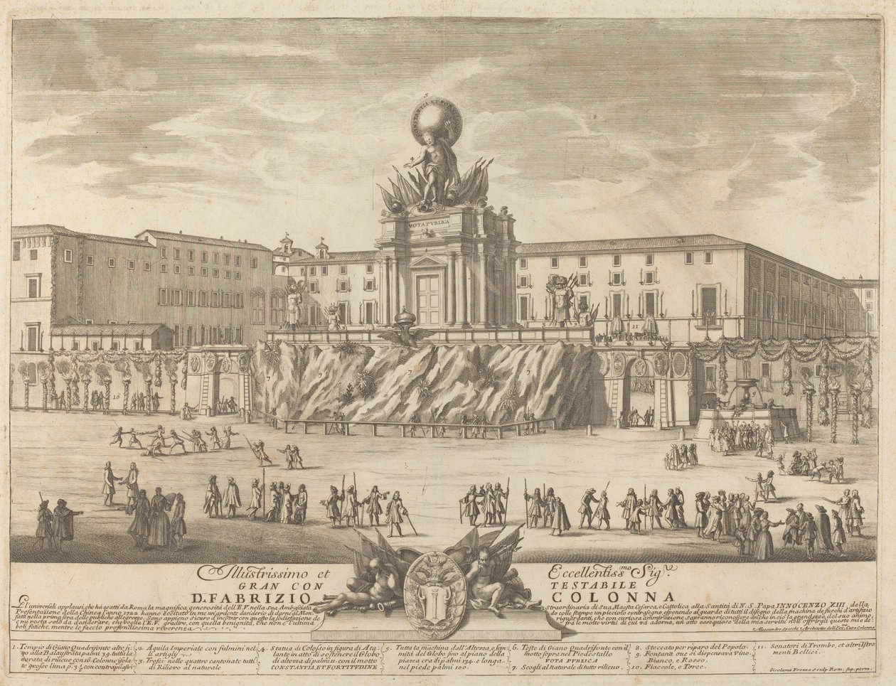 The Temple of Janus, for the "Chinea" Festival by Giovanni Girolamo Frezza after Alessandro Specchi