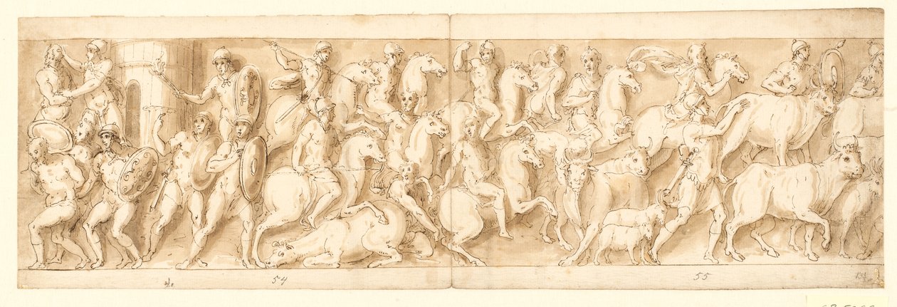 A German Settlement is Destroyed; the Fleeing Germans are Pursued; Women and Animals are Taken Away by Giovanni Guerra