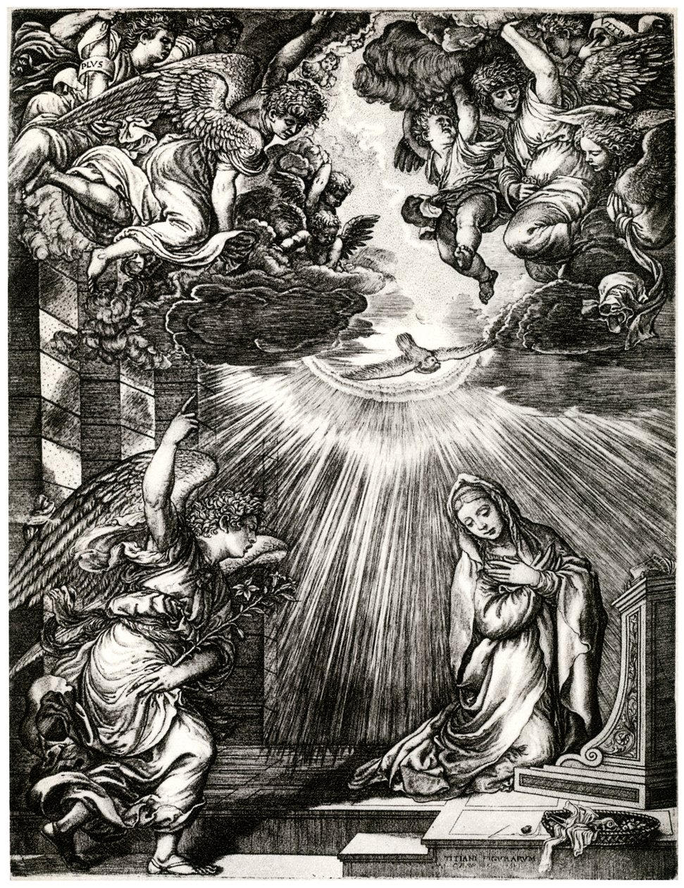 Annunciation by Giovanni Jacopo Caraglio