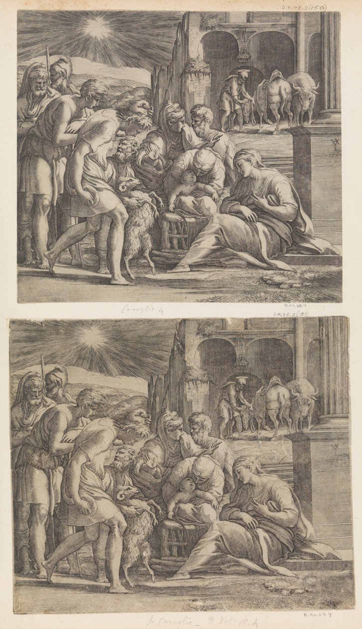 The Adoration of the Shepherds by Giovanni Jacopo Caraglio