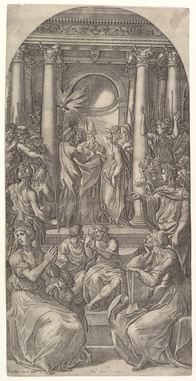 The Marriage of the Virgin by Giovanni Jacopo Caraglio