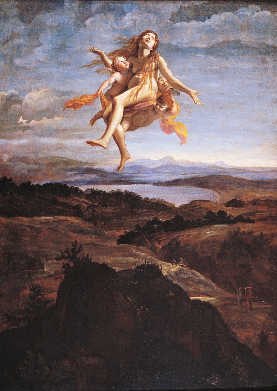 Mary Magdalene assumed into heaven by angels by Giovanni Lanfranco
