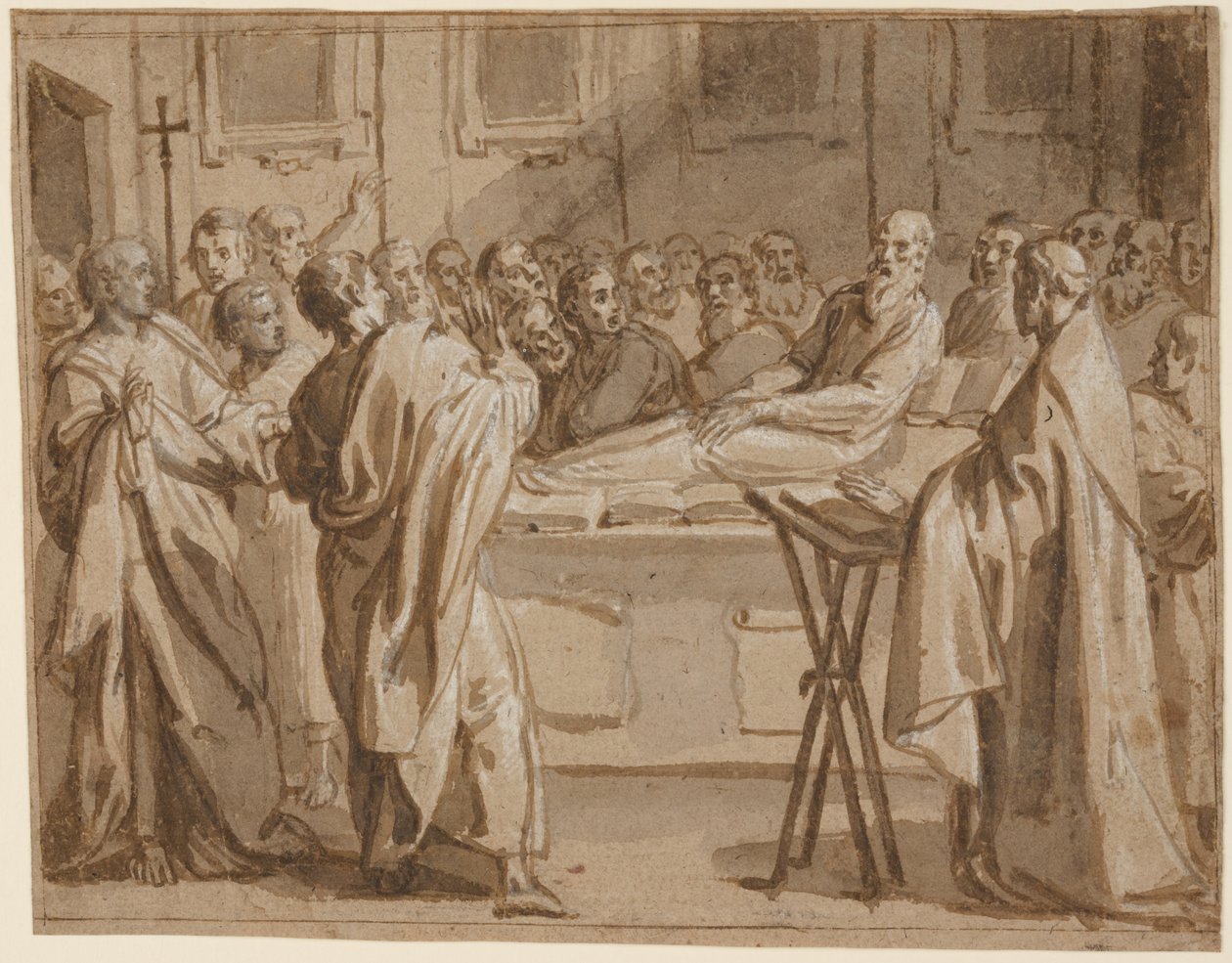 The funeral of Raymond Diocrès: an episode from the story of St Bruno by Giovanni Lanfranco