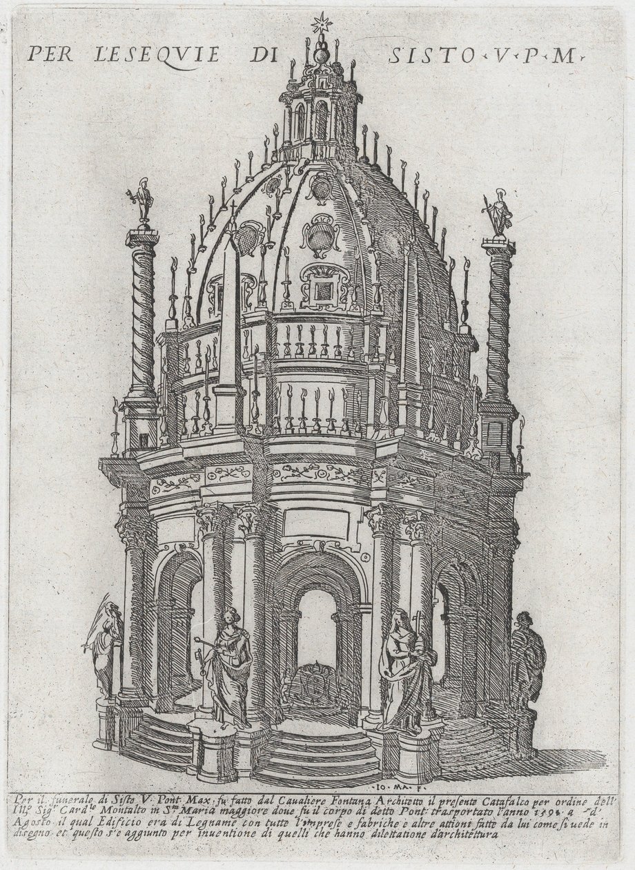 Catafalque for Pope Sixtus V by Giovanni Maggi