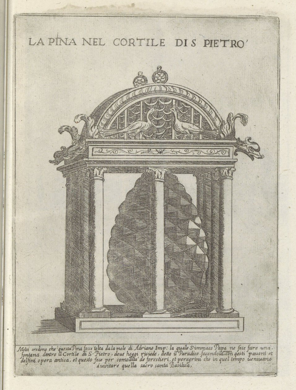 The Pine Cone at the Vatican by Giovanni Maggi
