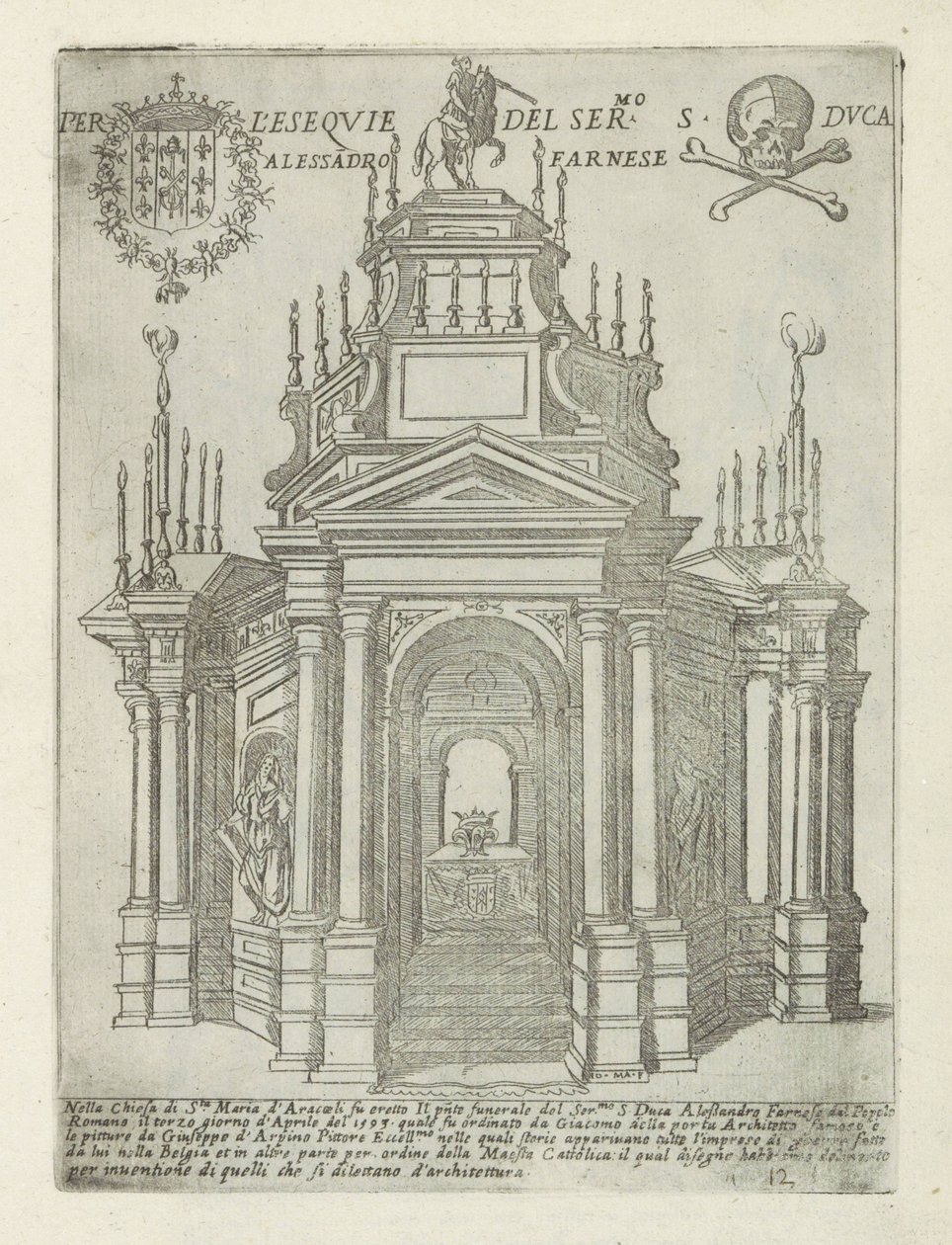 Tomb Monument of Alessandro Farnese in Santa Maria in Aracoeli in Rome by Giovanni Maggi