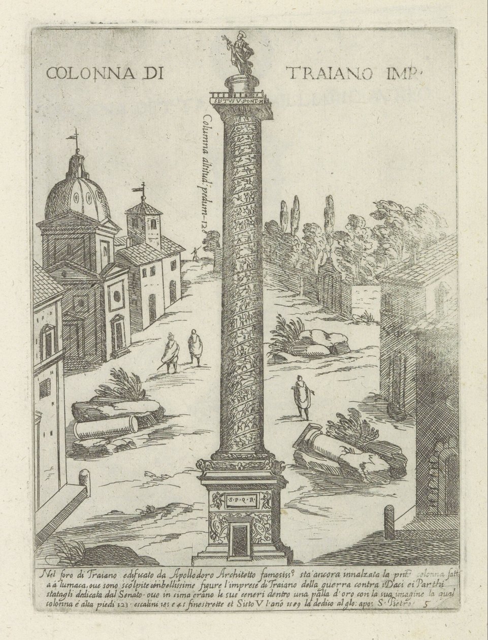 Column of Trajan in Rome by Giovanni Maggi