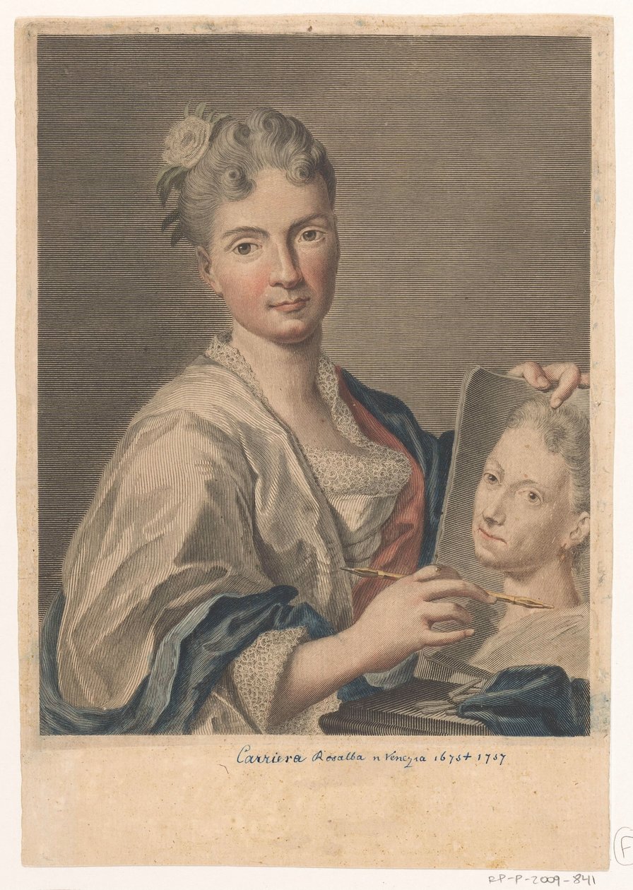 Portrait of Artist Rosalba Carriera (Portraits of Artists) by Giovanni Marco Pitteri