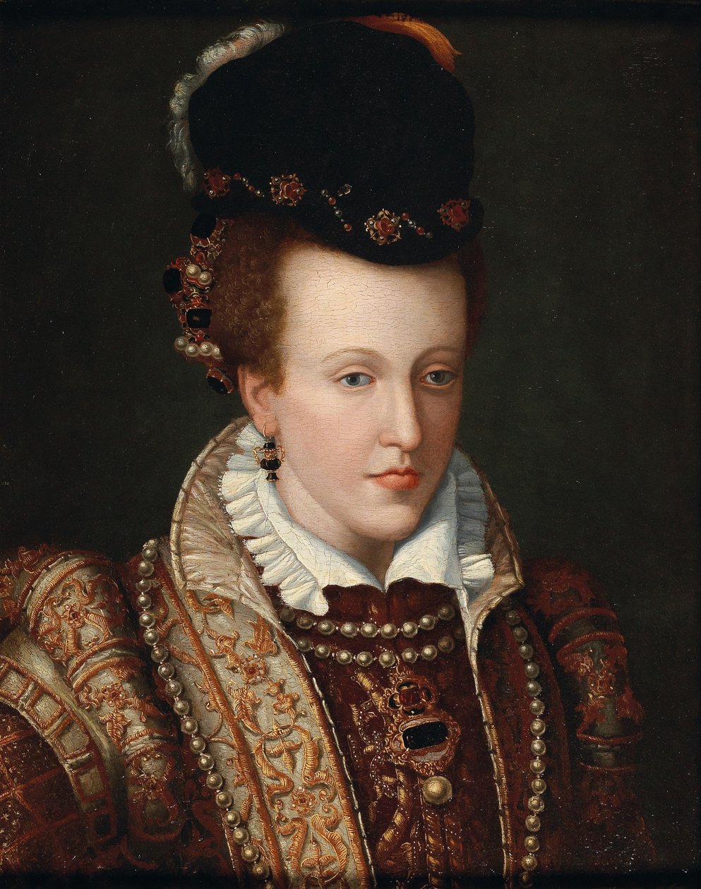 Portrait of Joanna of Austria 1547-1578, Grand Duchess of Tuscany, c. 1570 by Giovanni Maria Butteri