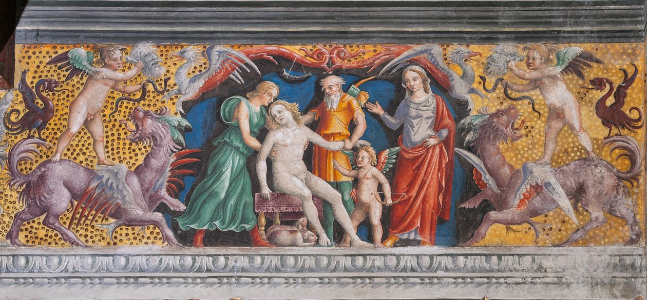 The astrological sign of Virgo (detail) by Giovanni Maria Falconetto