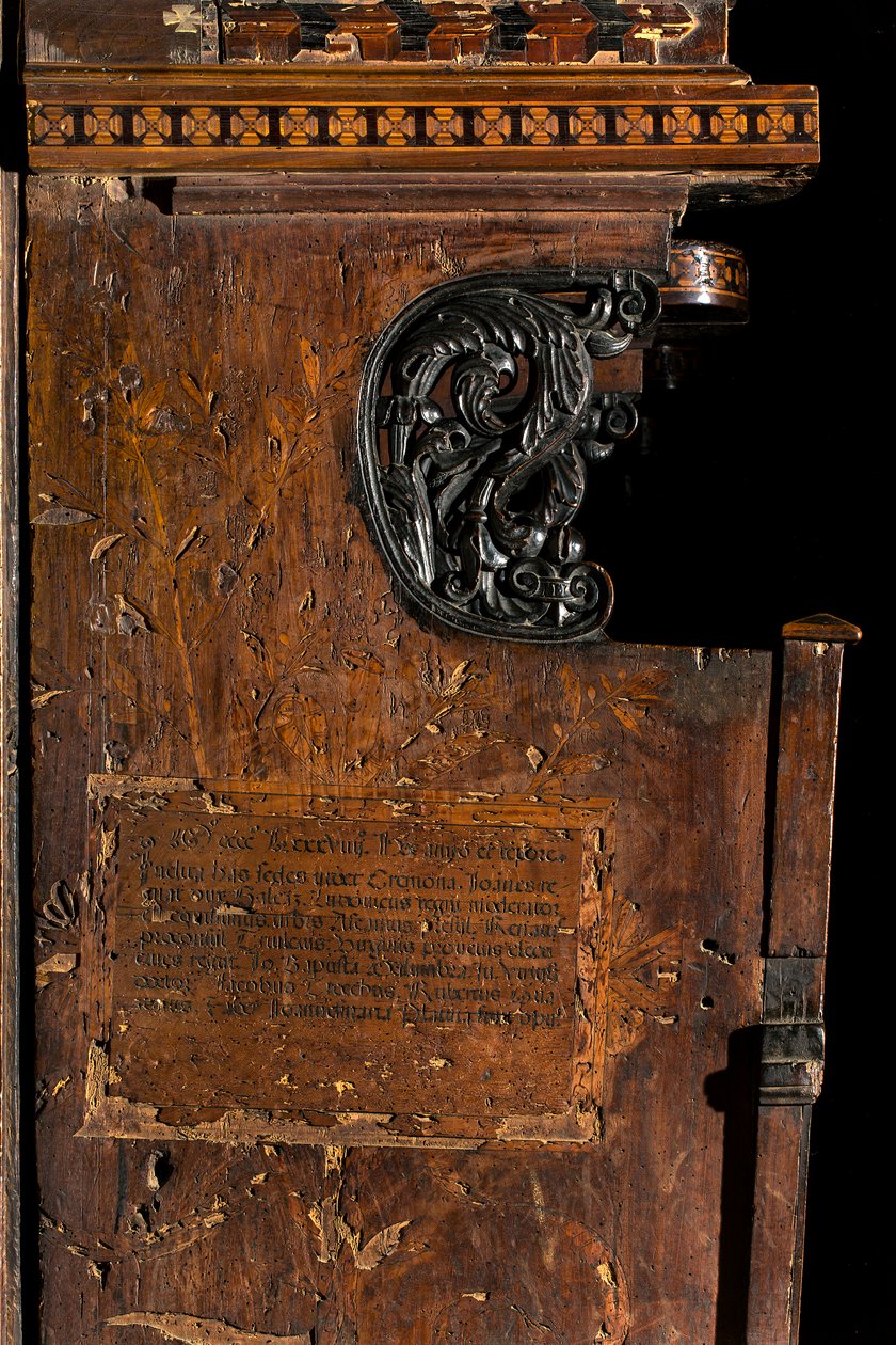 Lignaean Canonical Choir, Inlaid by Giovanni Maria Platina (1484), Left Lateral Inlay by Giovanni Maria Platina