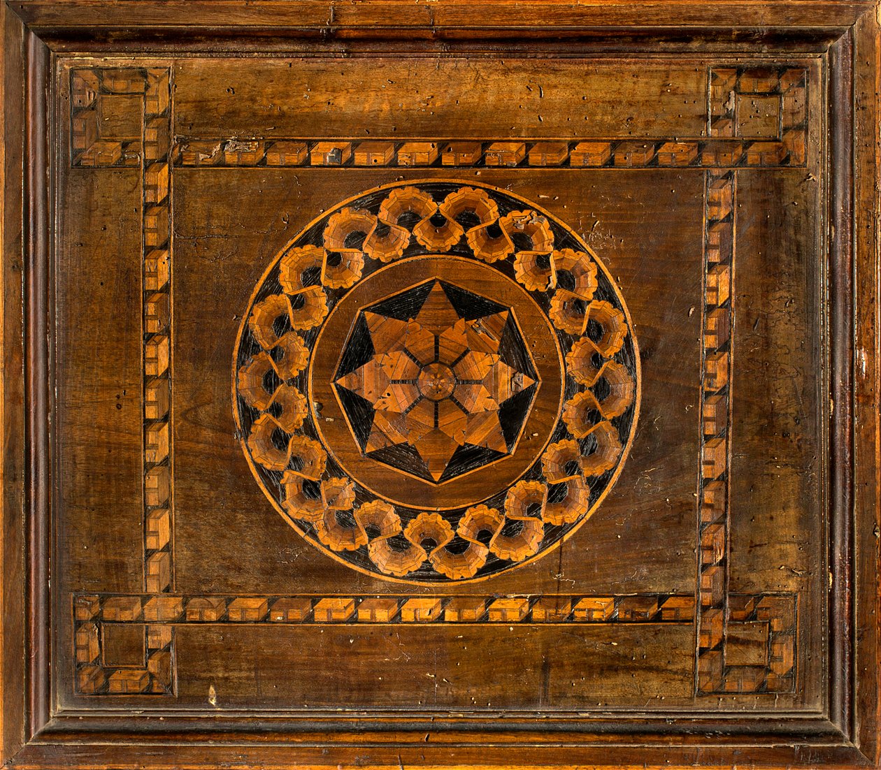 Lignaean Canonical Choir, Inlaid by Giovanni Maria Platina (1484), Lower Stall by Giovanni Maria Platina