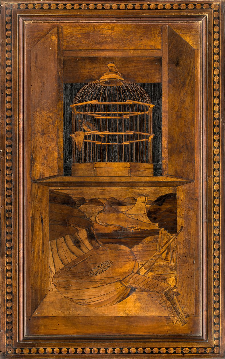Lignaean Canonical Choir, Inlaid by Giovanni Maria Platina 1484, Superior Stall by Giovanni Maria Platina