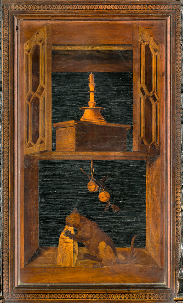 Lignaean Canonical Choir, Inlaid by Giovanni Maria Platina (1484), Upper Stall by Giovanni Maria Platina