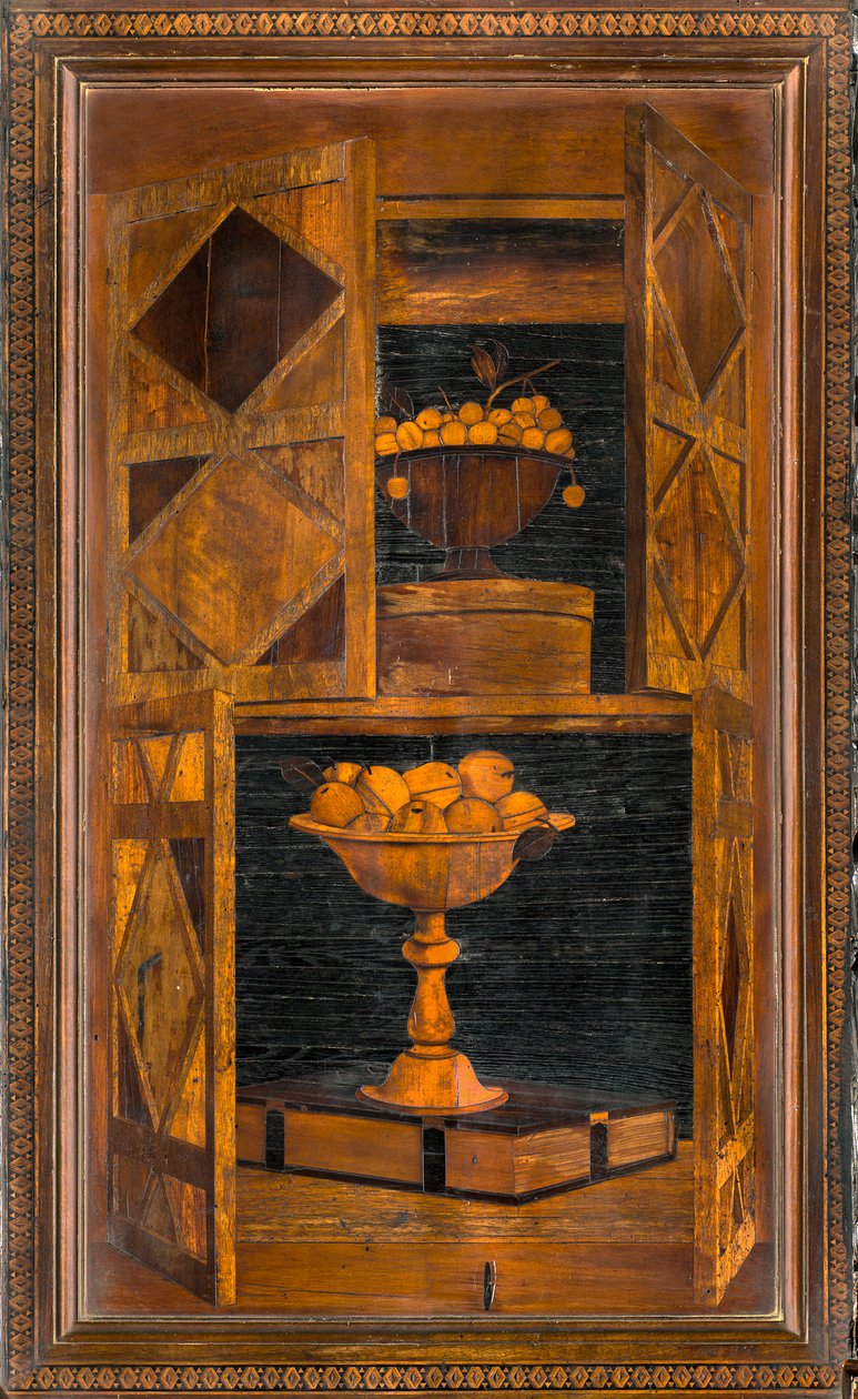 Lignaean Canonical Choir, Inlaid by Giovanni Maria Platina 1484, Superior Stall by Giovanni Maria Platina