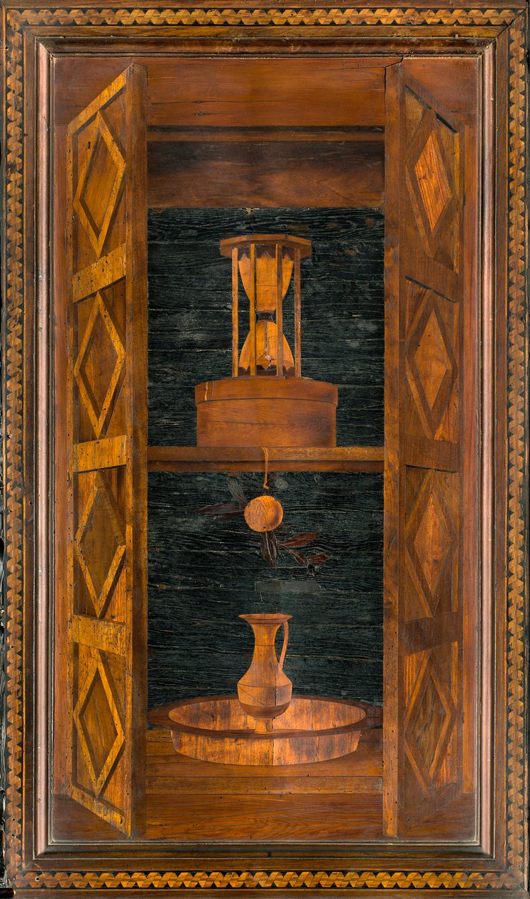 Lignaean Canonical Choir, Inlaid by Giovanni Maria Platina (1484), Superior Stall by Giovanni Maria Platina