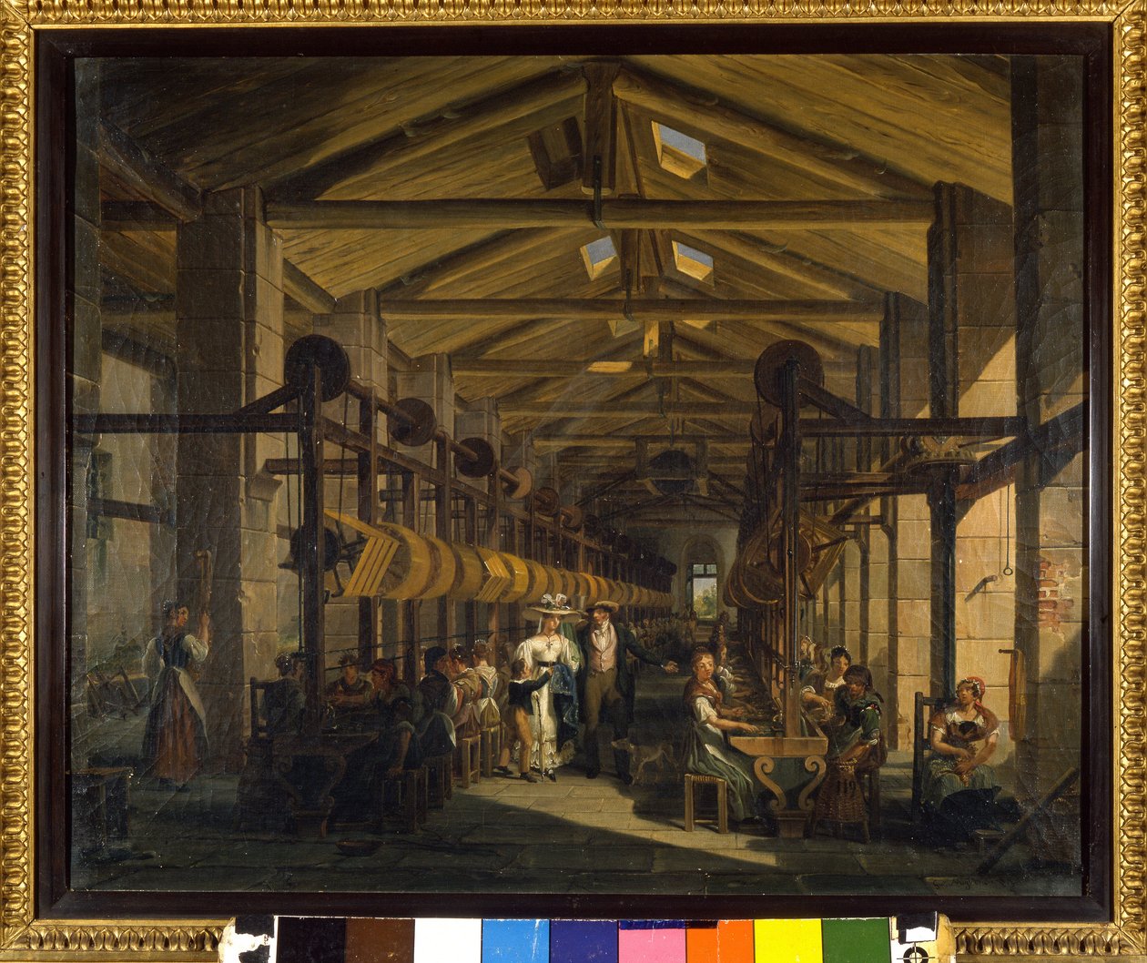 Silk Spinning (Painting by Giovanni Migliara) by Giovanni Migliara