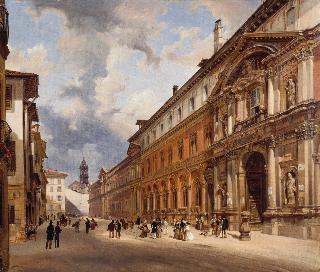 View of Ospedale Maggiore (large hospital) in Milan, by Giovanni Migliara by Giovanni Migliara