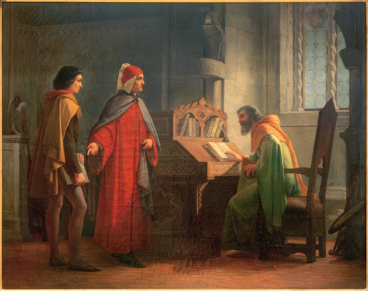 Dante Alighieri Introduces Giotto to Guido Novello da Polenta by Giovanni Mochi