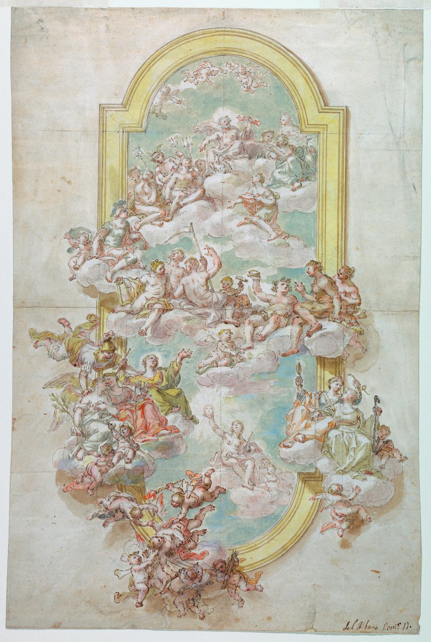 Ceiling with Jupiter, Jun, 1718–30 by Giovanni Odazzi