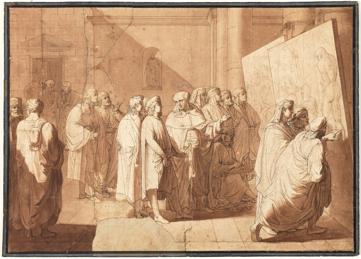 Fra Bartolommeo Shows Raphael Leonardo and Michelangelo
