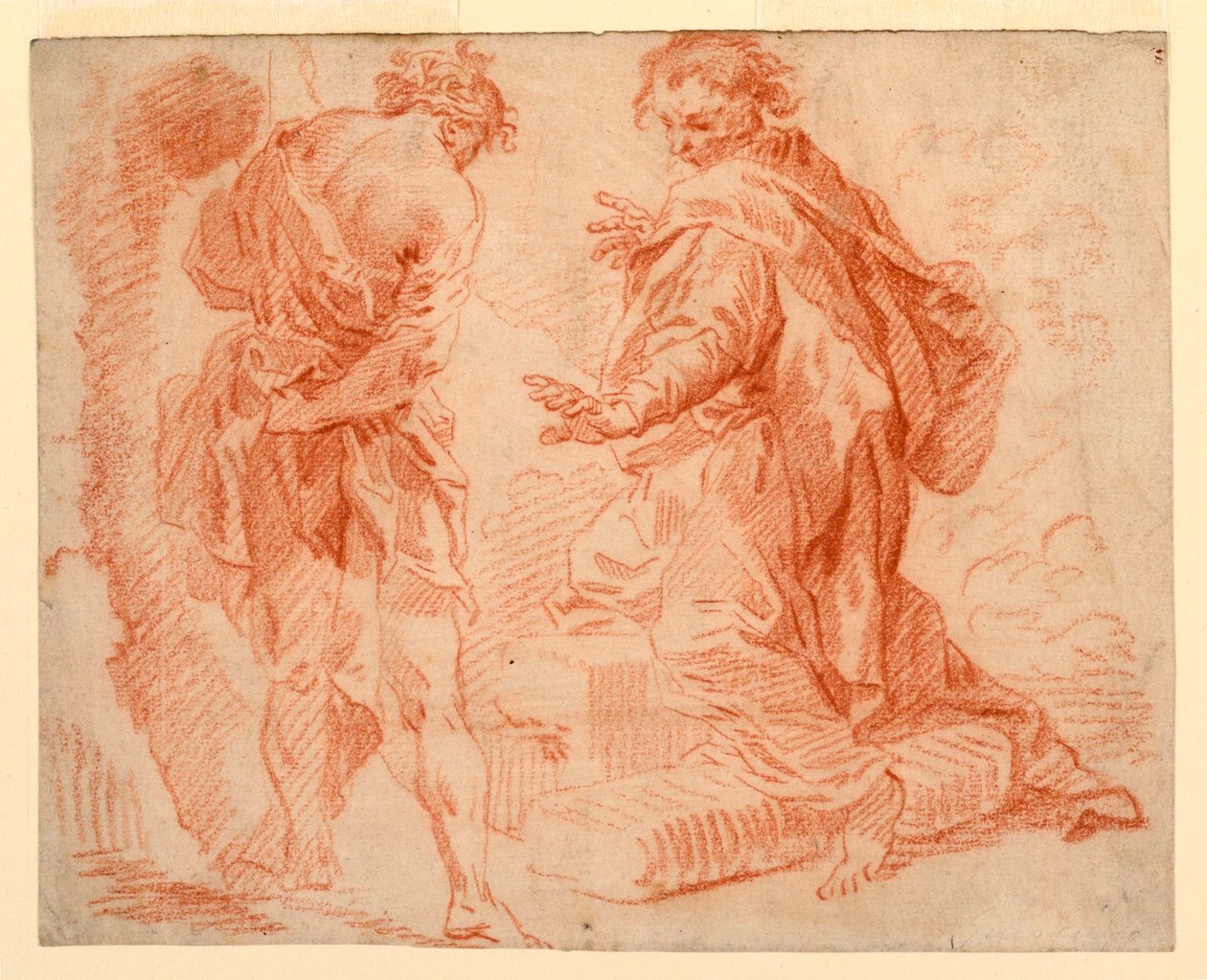 Standing and Kneeling Figures, 1735-1740 by Giovanni Paolo Panini