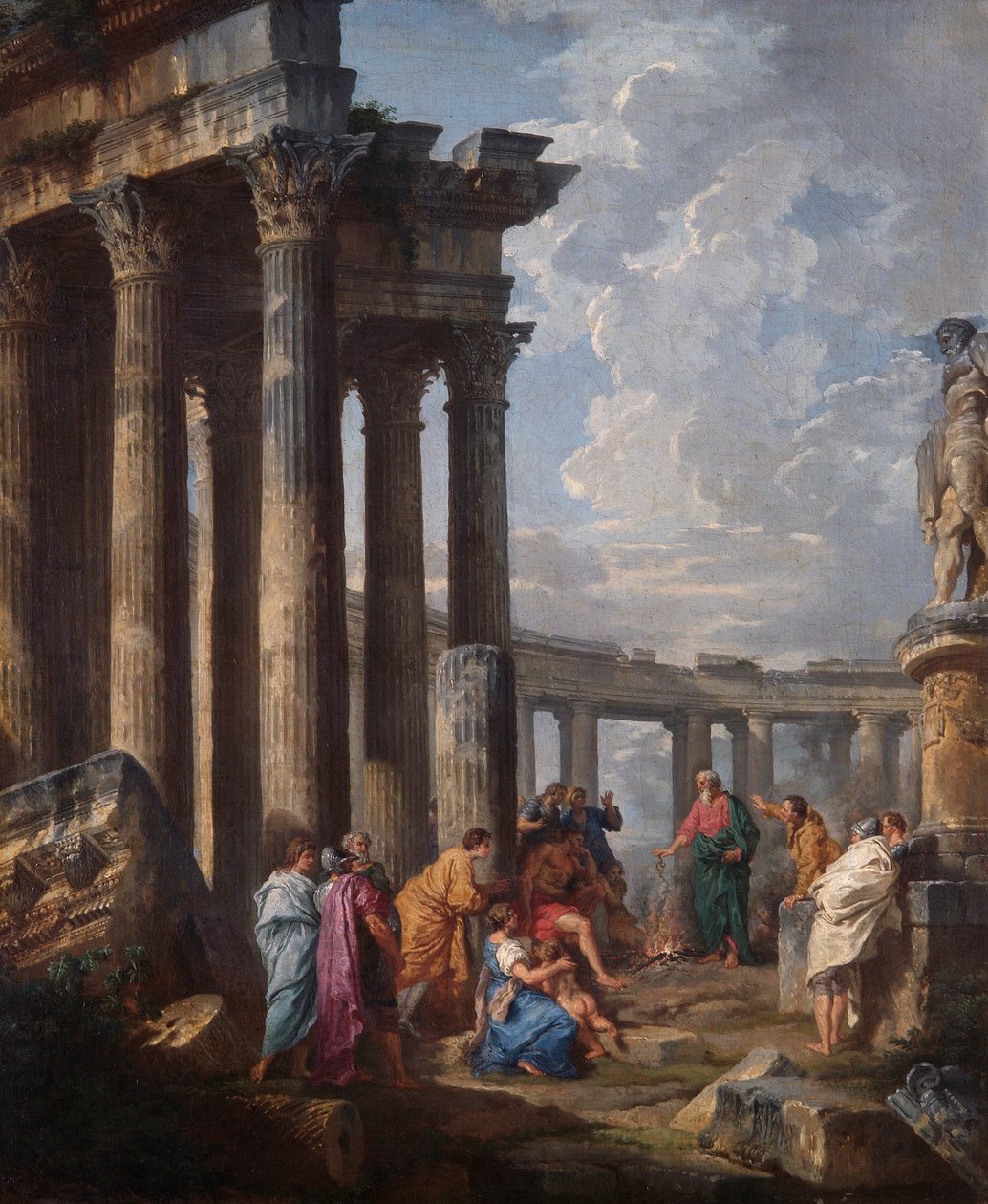 St Paul at Malta, Grasping the Viper by Giovanni Paolo Panini