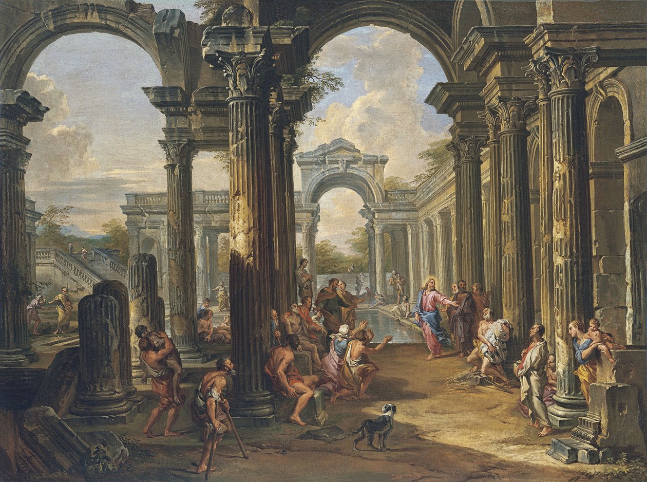 The Pool of Bethesda by Giovanni Paolo Pannini