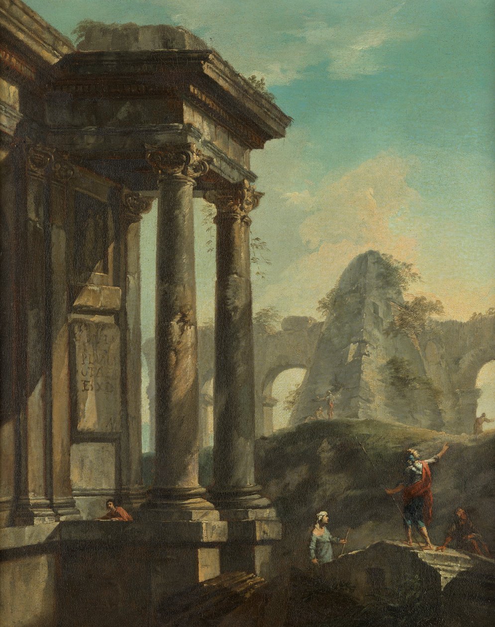 Roman Ruins Landscape by Giovanni Paolo Pannini