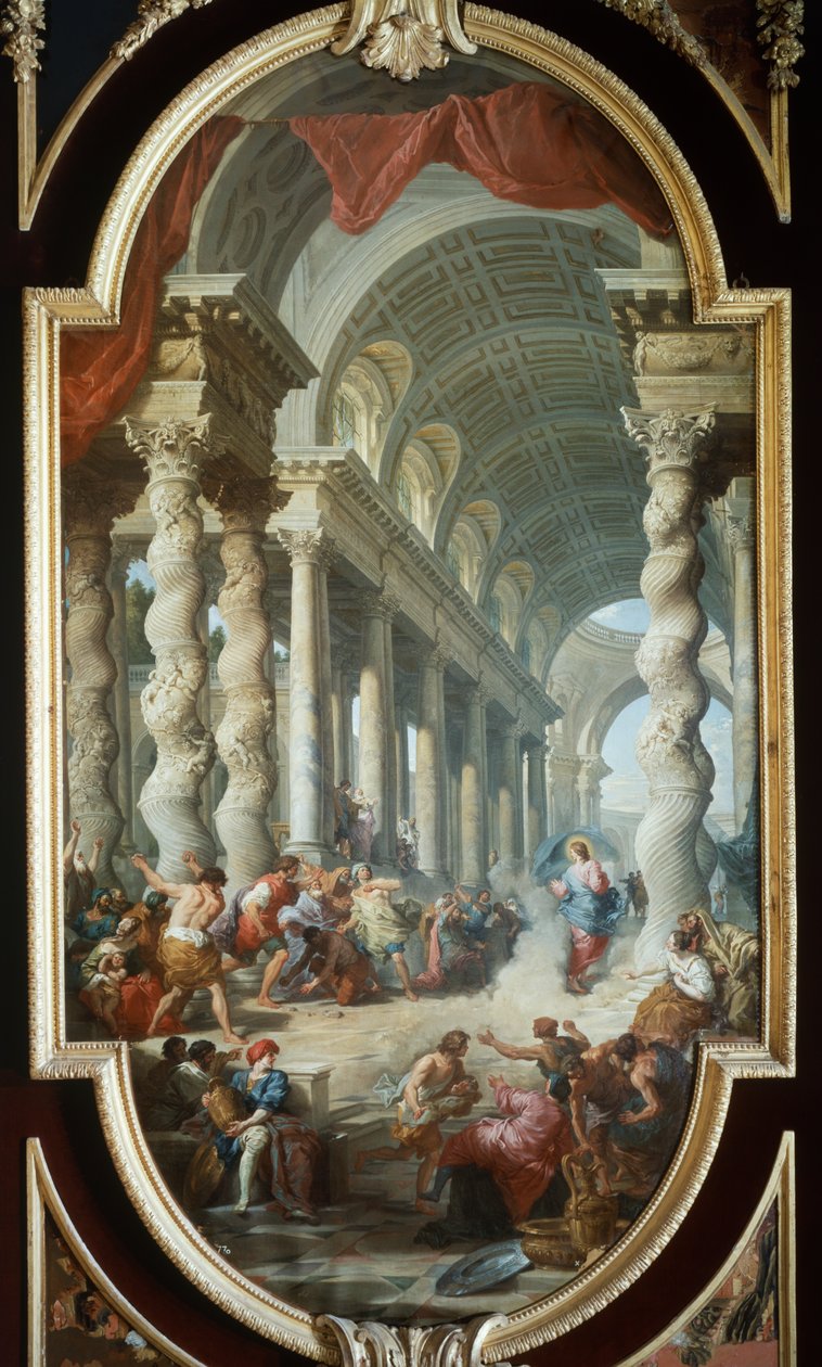 Jesus stoned in the Temple, Palace of La Granja, Segovia, Spain by Giovanni Paolo Pannini