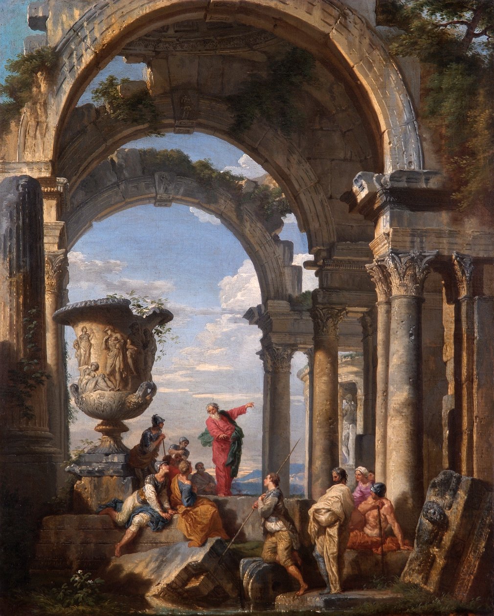 St Paul Preaching At Athens by Giovanni Paolo Pannini