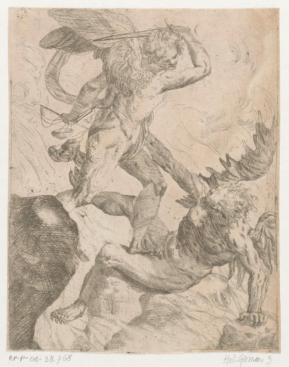 Archangel Michael in Battle with the Devil by Giovanni Pietro Possenti