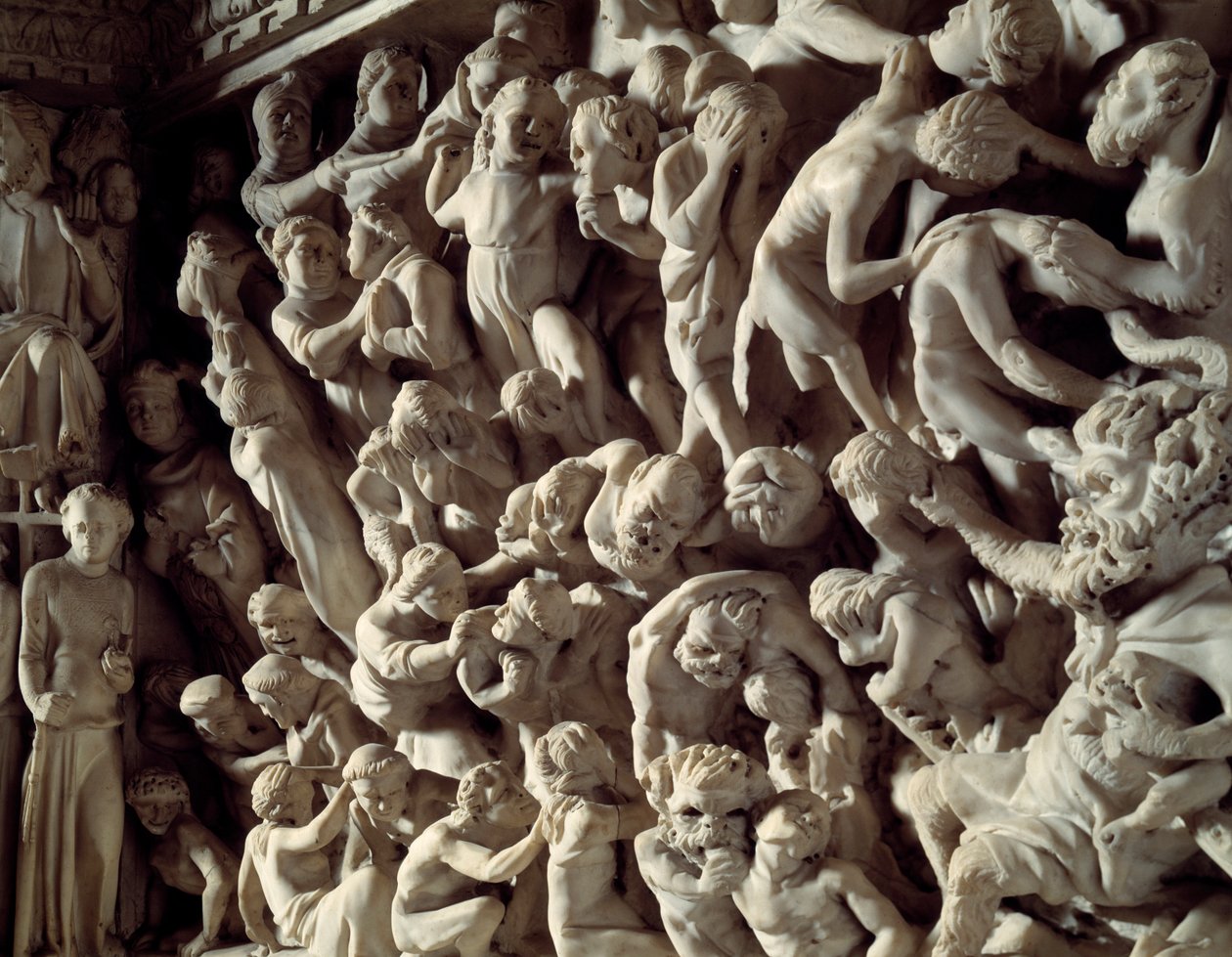 Detail of the Reliefs of the Chair by Giovanni Pisano: The Damned (Detail) by Giovanni Pisano