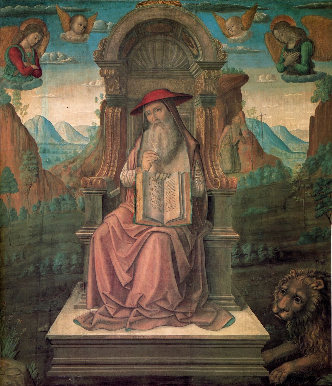 Saint Jerome Enthroned by Giovanni Santi
