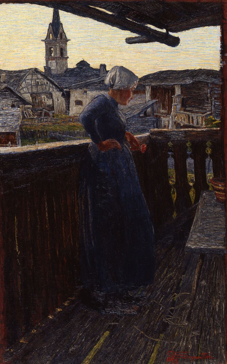 On the balcony by Giovanni Segantini