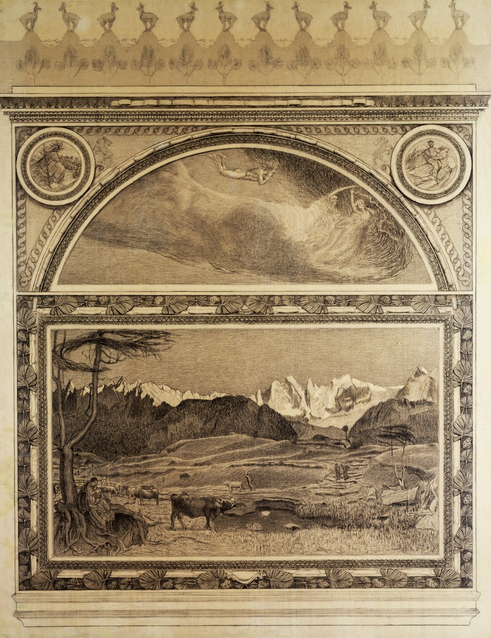 Study for the Triptych of the Alps, Life by Giovanni Segantini
