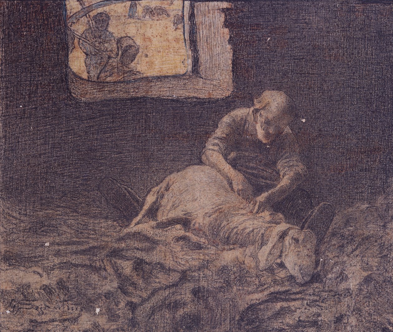 The Sheep Shearer by Giovanni Segantini