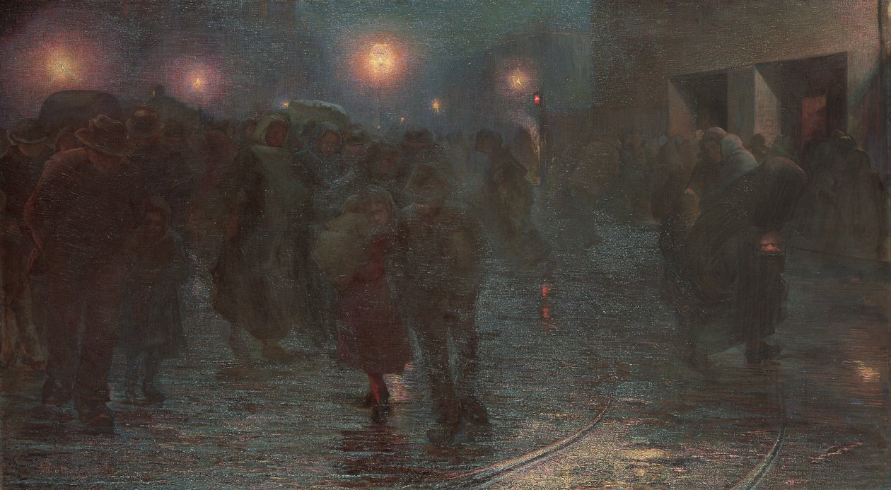December: The Workers Dawn, 1897 by Giovanni Sottocornola