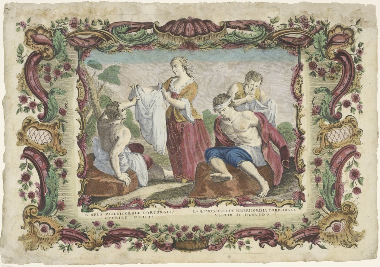 Clothing the Naked (IV opus misericordiae corporalis) by Giovanni Volpato