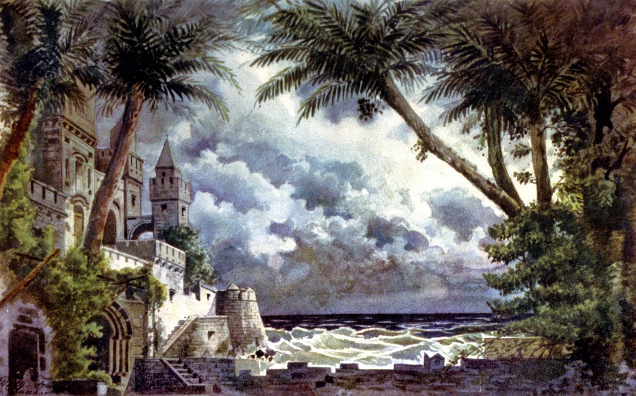 Othello, set design, c.1920-30 by Giovanni Zuccarelli