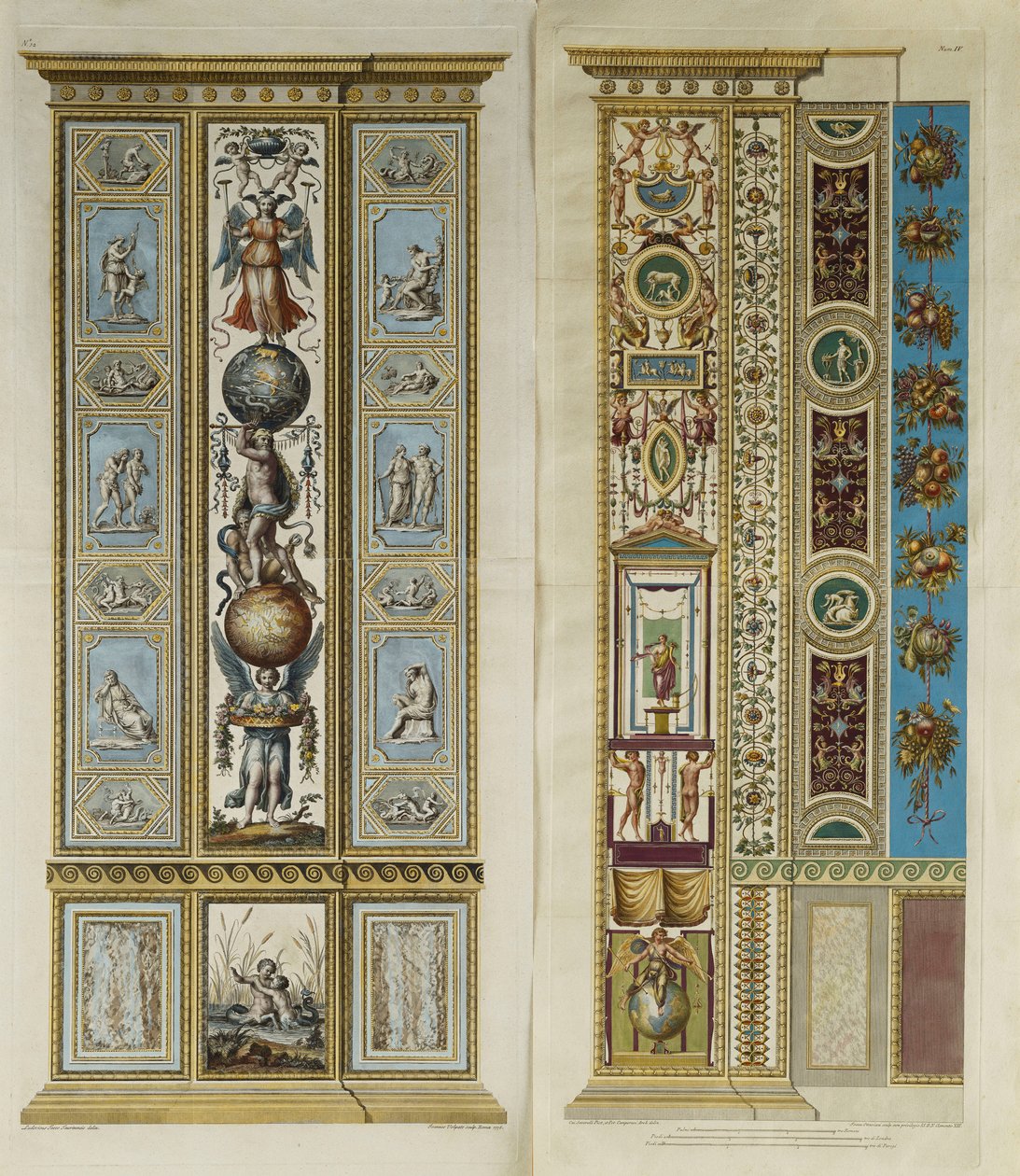Arabesque Decorations in the Vatican Loggia by Giovanni da Udine (after)