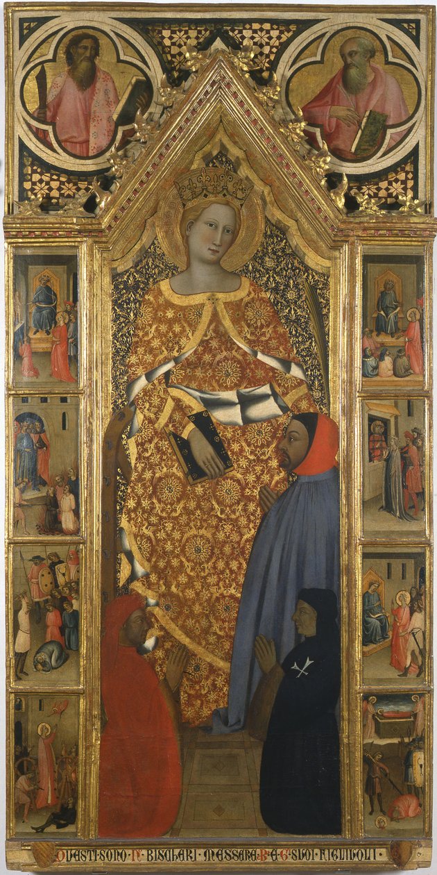 Saint Catherine with scenes from her life by Giovanni del Biondo