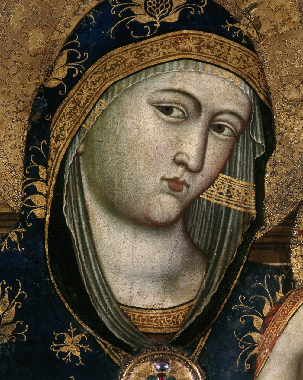 Virgin and Child (detail) by Giovanni del Biondo dal Casentino