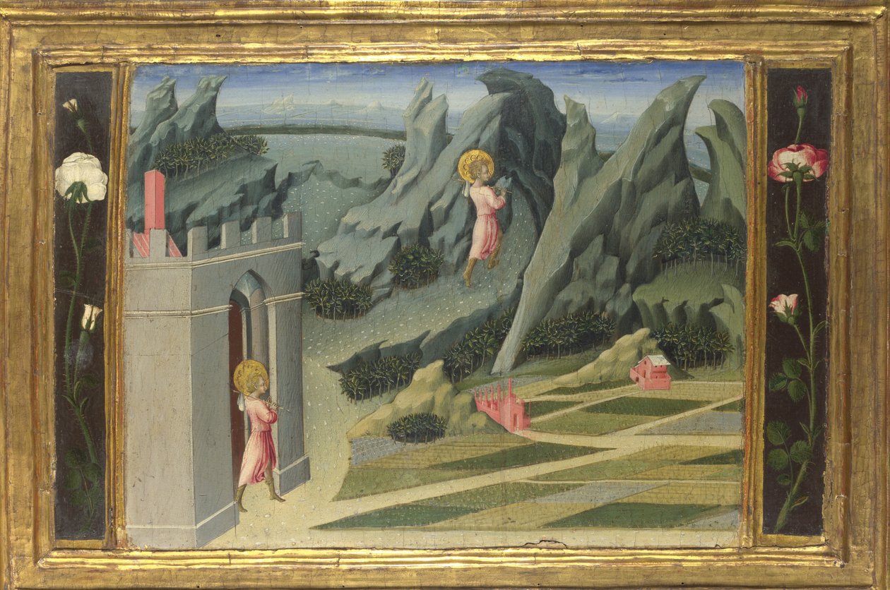 Saint John the Baptist Retiring to the Desert (detail) by Giovanni di Paolo
