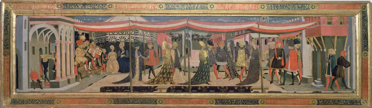 Frontal from the Adimari Cassone Depicting a Wedding Scene in Front of the Baptistry by Giovanni di Ser Giovanni