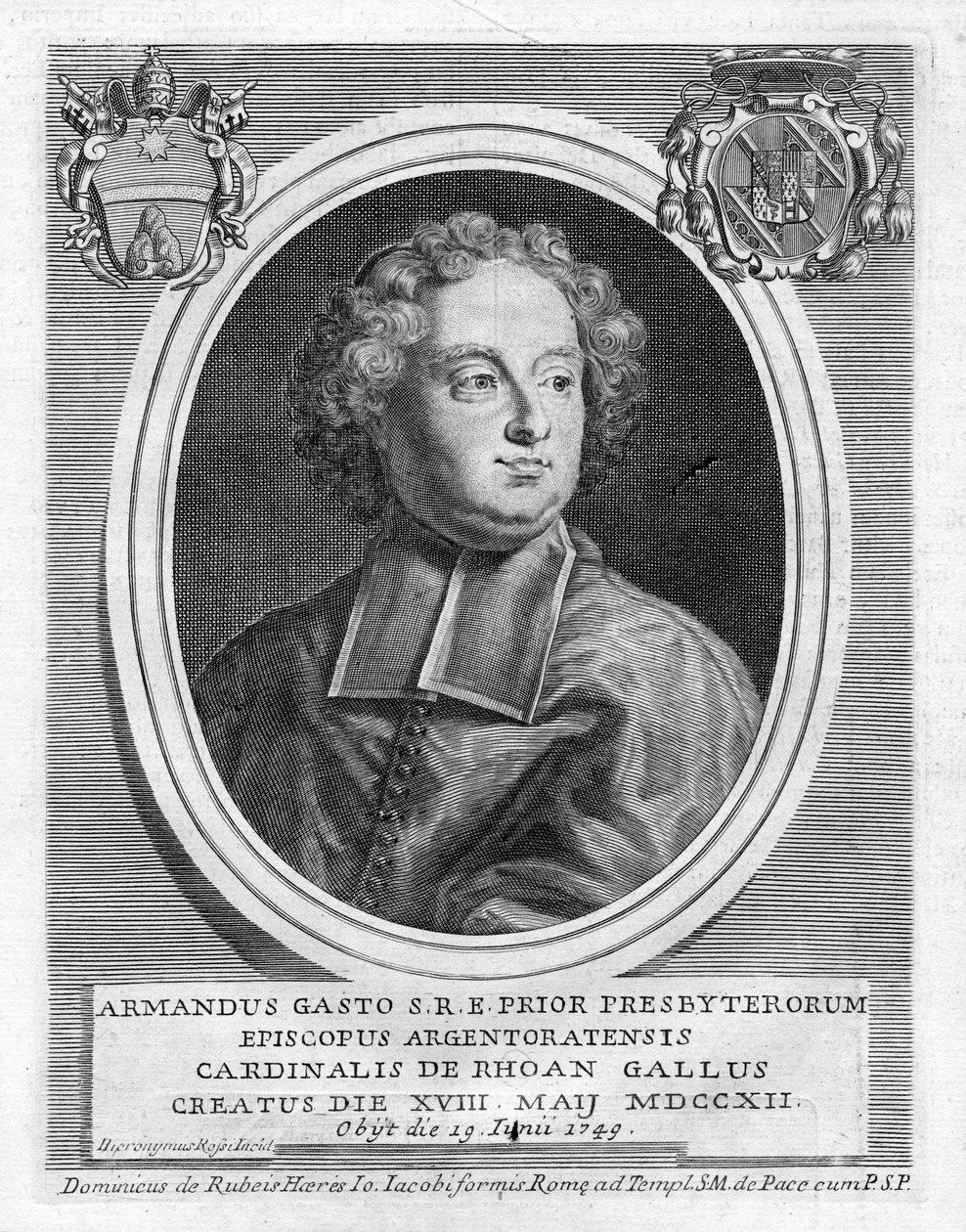engraved portrait by Girolamo Rossi